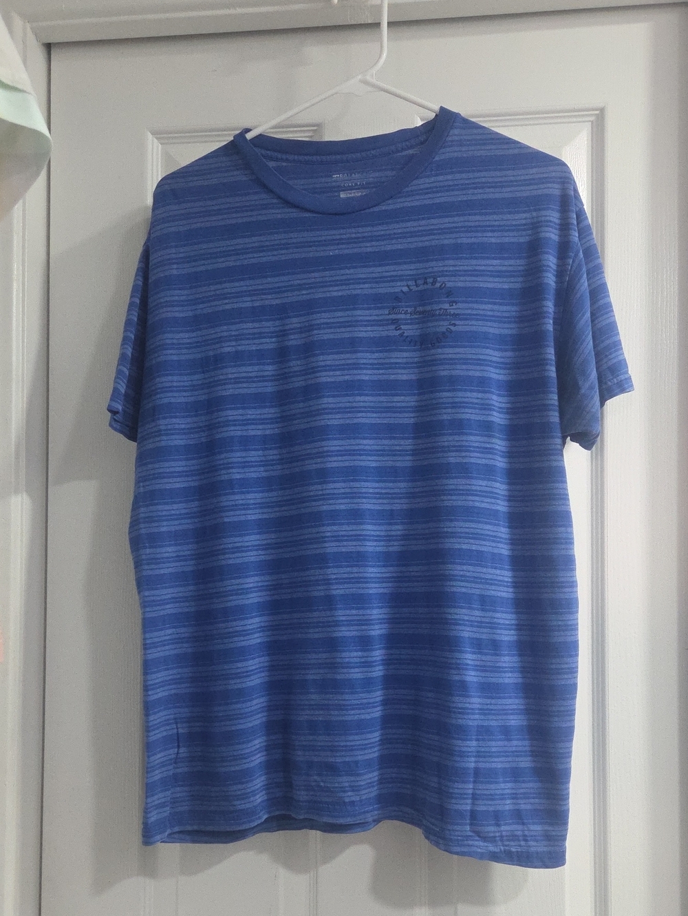 Billabong Blue Striped Short Sleeve Tee